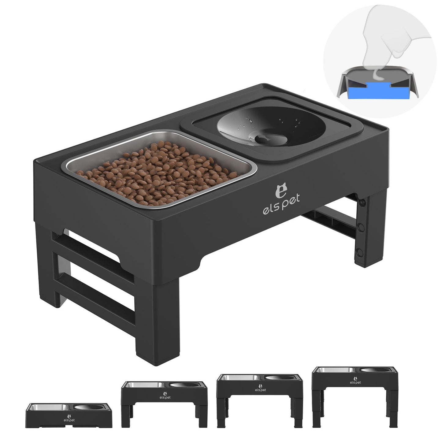 2-in-1 Elevated Raised Dog Bowl